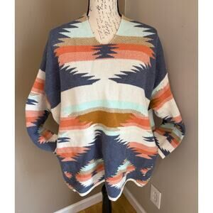 ZULA Women’s Aztec Sweater with Pockets - SIZE M/L - EUC super soft!